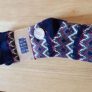 Green Treat Slipper Socks